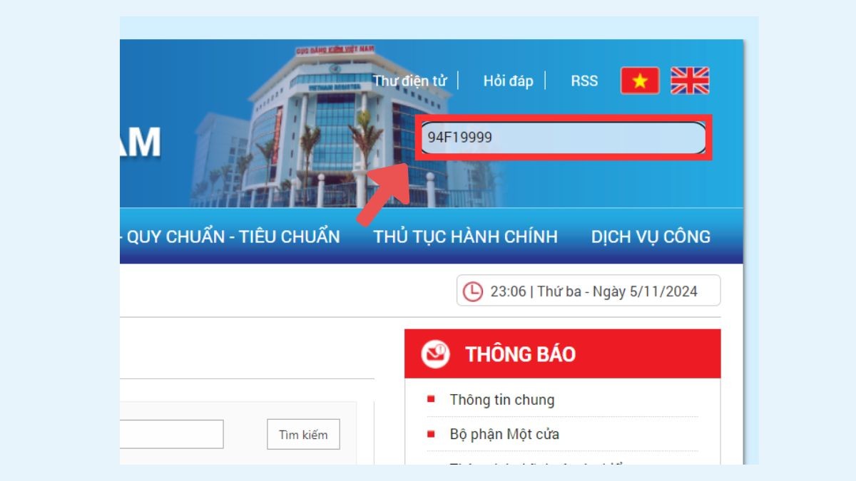 Nhập thông tin biển số xe của Bạc Liêu online