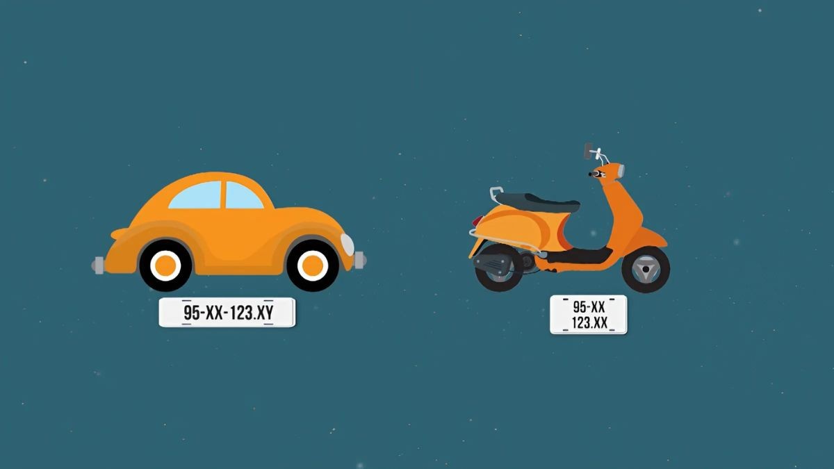 Quy tắc thể hiện biển số xe 95 của tỉnh Hậu Giang