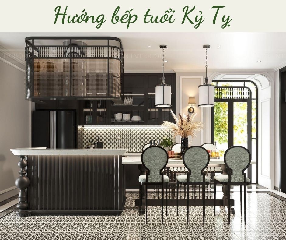 Hướng phòng bếp được bố trí hợp tuổi Kỷ Tỵ theo nguyên tắc tọa hung hướng cát