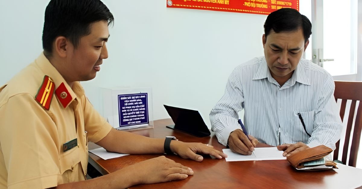 Đối chiếu giấy tờ khi đăng ký xe biển số 22