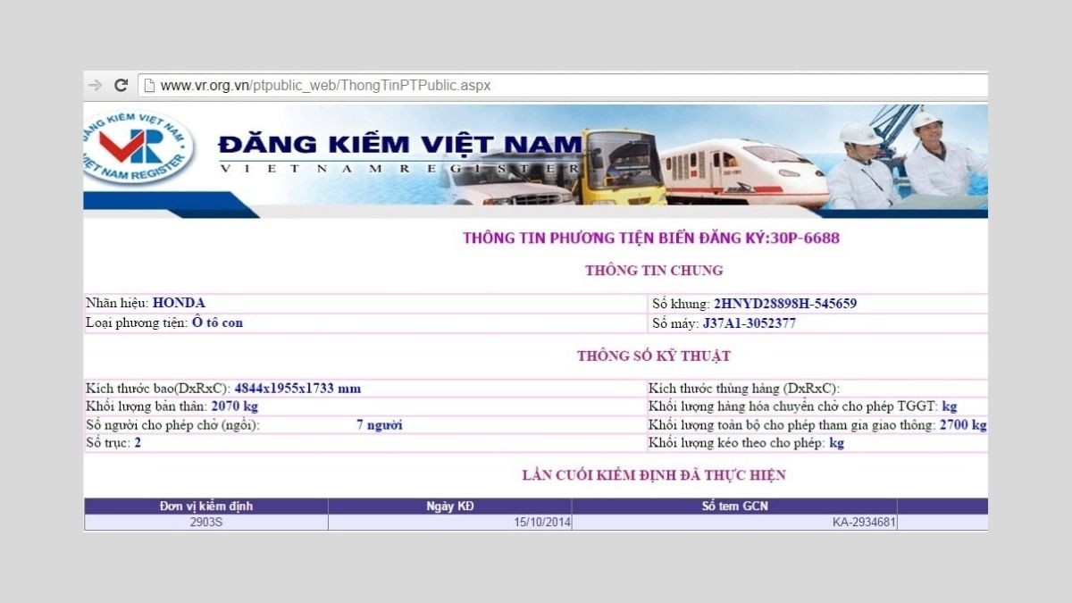 33 là tỉnh nào? Cách tra cứu biển số xe Hà Nội trực tuyến. Bước 3
